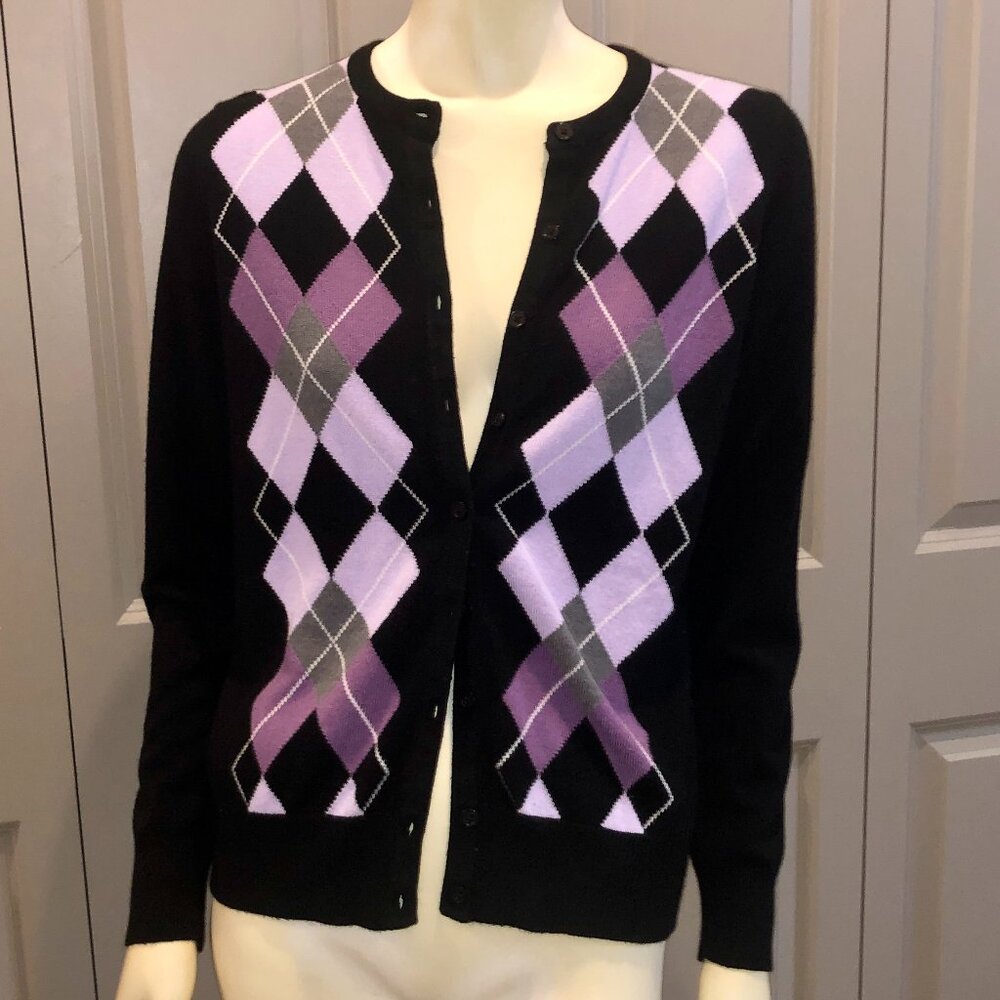 Croft and Barrow Sweater Argyle - 90s Vintage